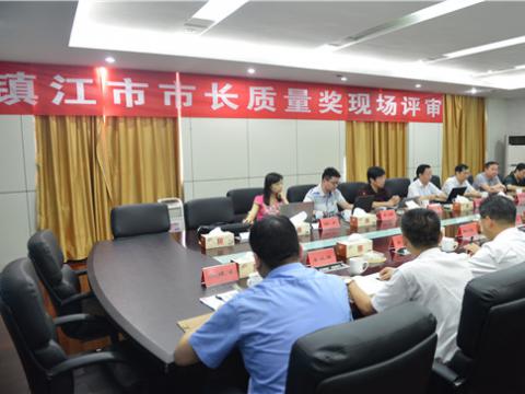 镇江市市长质量奖现场评审活动在88858cc永利官网母线顺遂举行